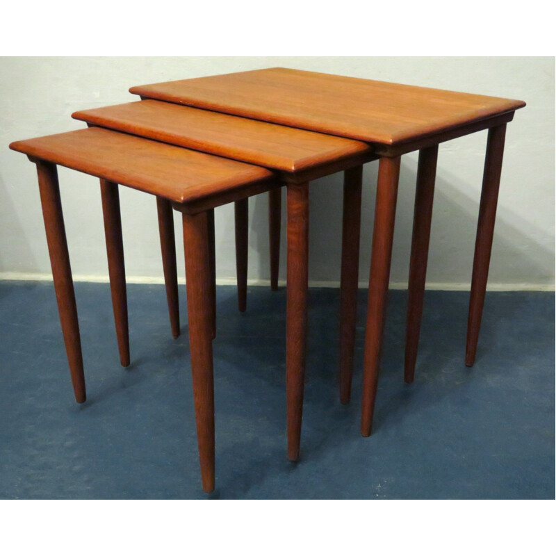 Vintage Teak Nesting Tables Danish 1960s