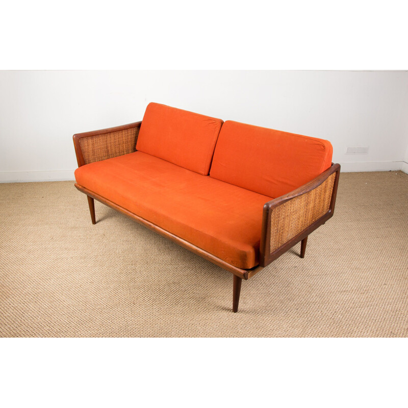 Vintage Daybed Sofa in Teak and Cannage model FD 451 by Peter Hvidt and Orla Molgaard-Nielsen from Denmark 1960