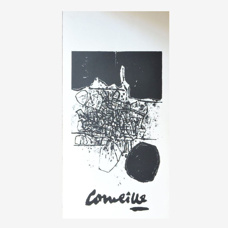 Litografia de cartaz vintage de Guillaume Corneille, 1960