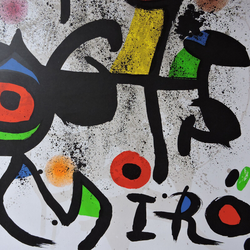 Vintage Bronzes Stone Lithograph Poster by Joan Miro, 1960s