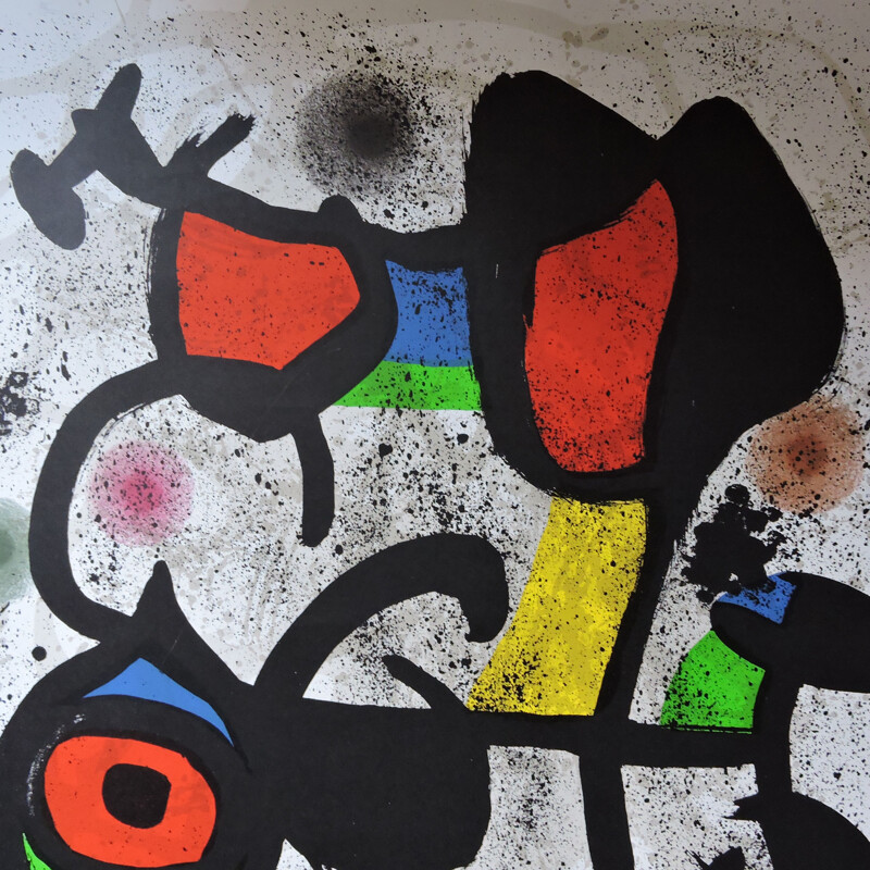 Vintage Bronzes Stone Lithograph Poster by Joan Miro, 1960s
