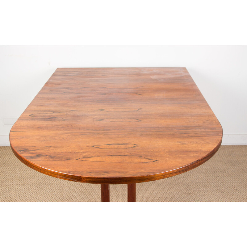 Vintage large oval Scandinavian rosewood dining table Rio 1960