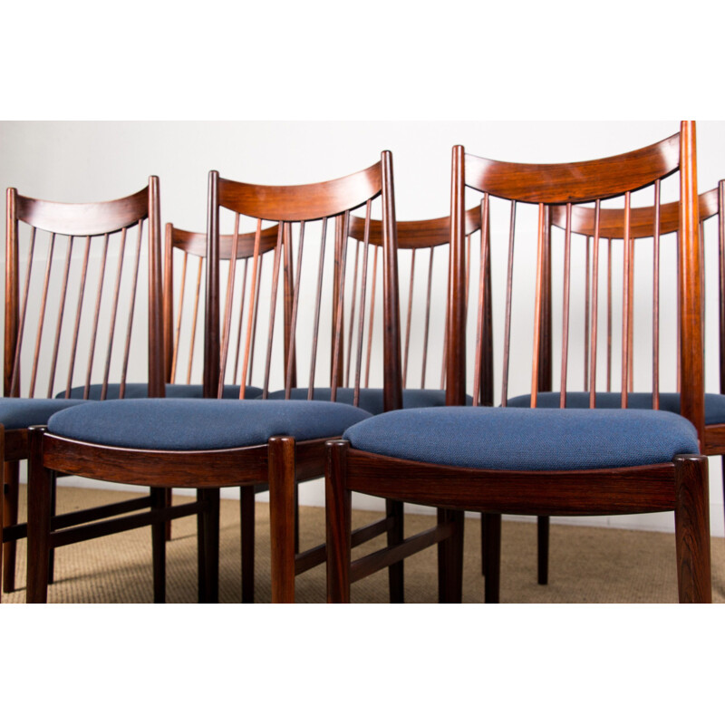 Set of 6 vintage Rio Rosewood chairs by Arne Vodder for Sibast Danes 1960