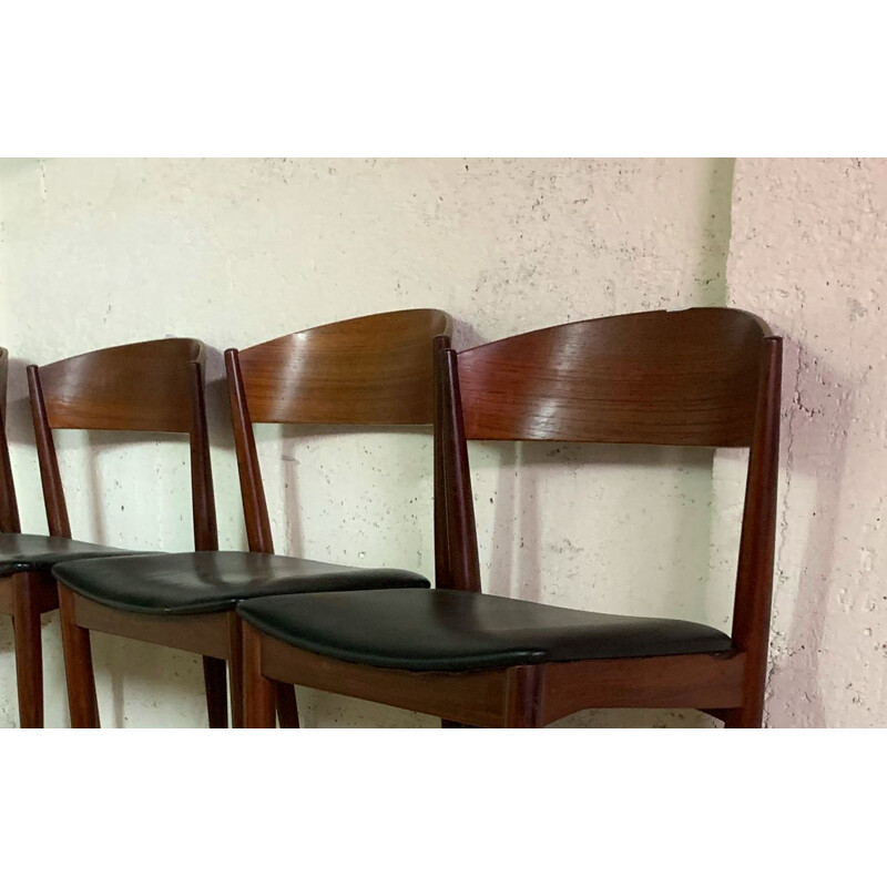 Set of 4 vintage Jysk Mobelfabrik Scandinavian chairs 1960