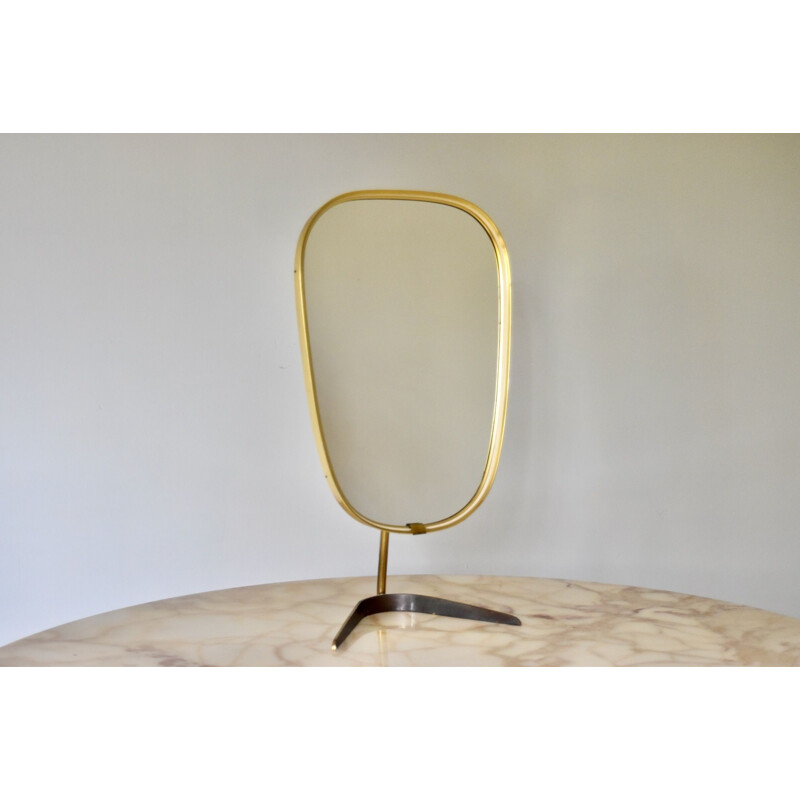 Vintage Table Mirror Vereinigte Werkstätten München Germany  1950s