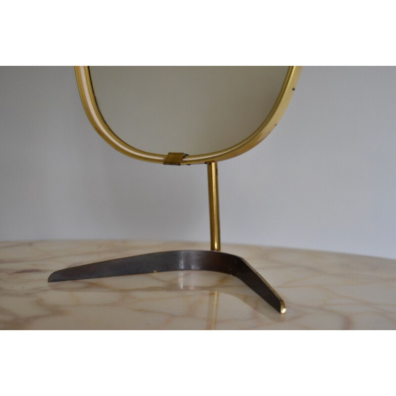 Vintage Table Mirror Vereinigte Werkstätten München Germany  1950s