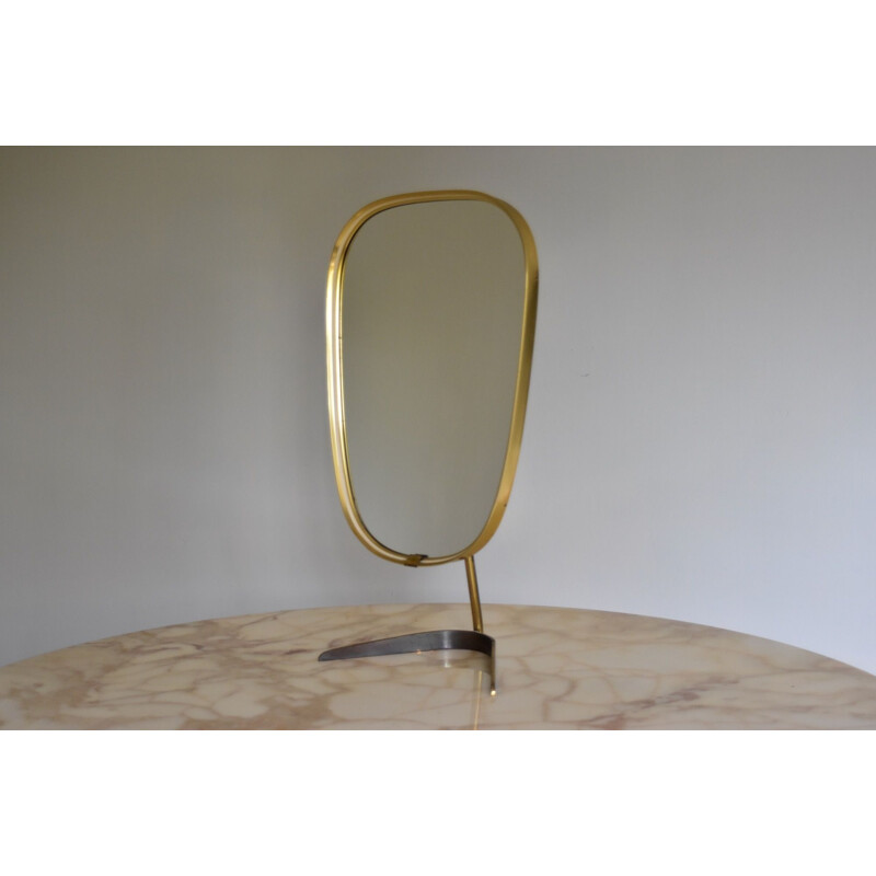 Vintage Table Mirror Vereinigte Werkstätten München Germany  1950s