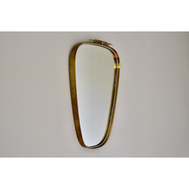 Vintage Wall Mirror Vereinigte Werkstätten München Germany 1950s