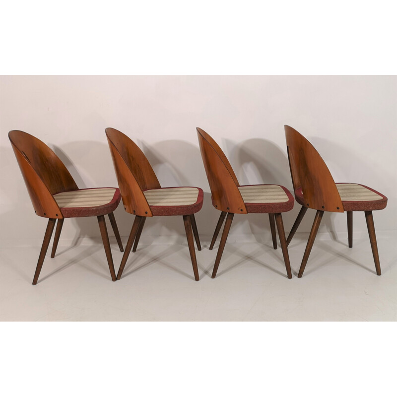 Ensemble de 4 chaises vintage d'Antonín Šuman, années 1960