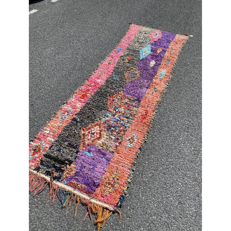 Vintage Berber handgeweven katoenen tapijt