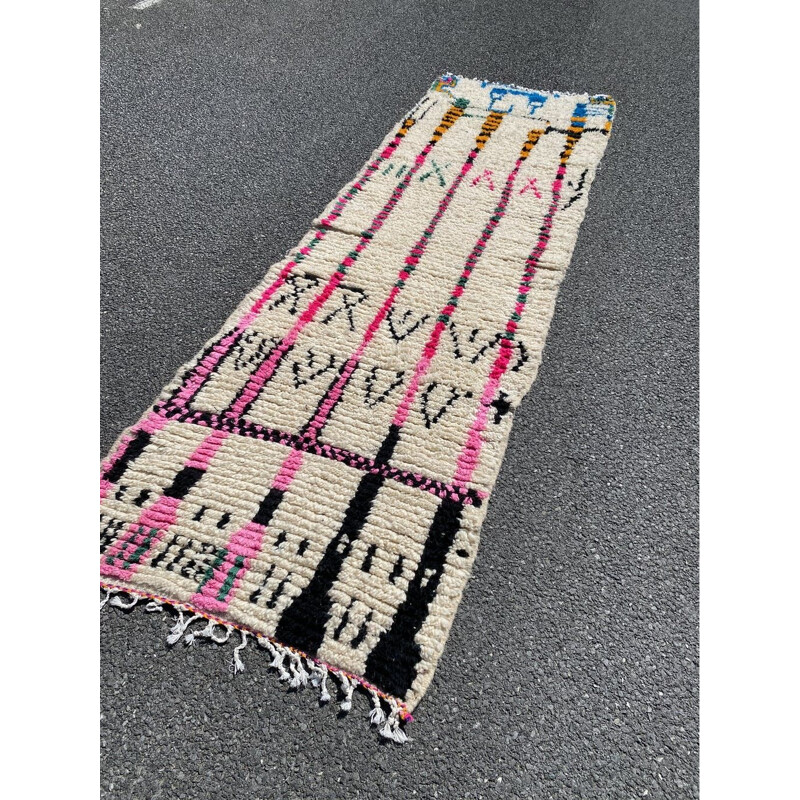 Vintage berber carpet azilal corridor new