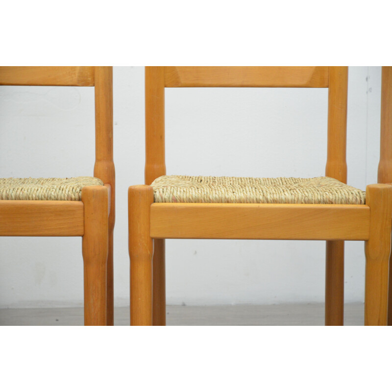 Set of 4 vintage Carimate Dining Chairs by Vico Magistretti