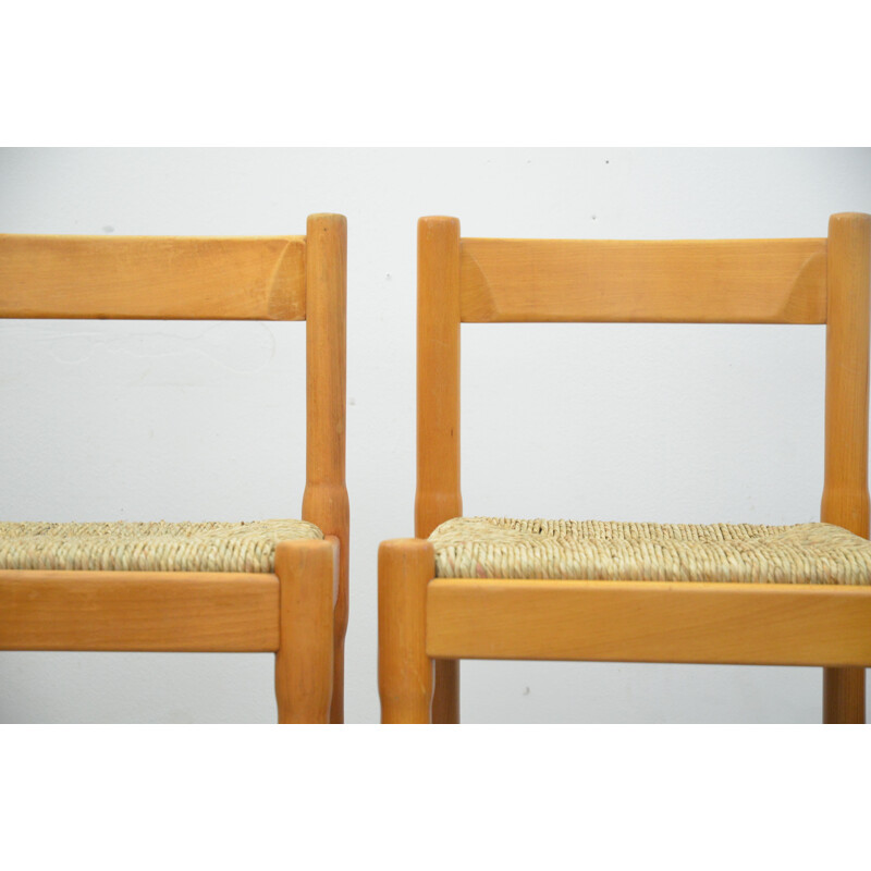 Set of 4 vintage Carimate Dining Chairs by Vico Magistretti