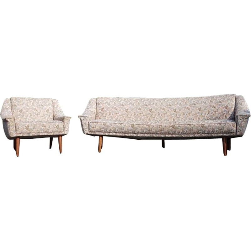 Vintage mBanana sofa and easychair by cabinetmaker danish 