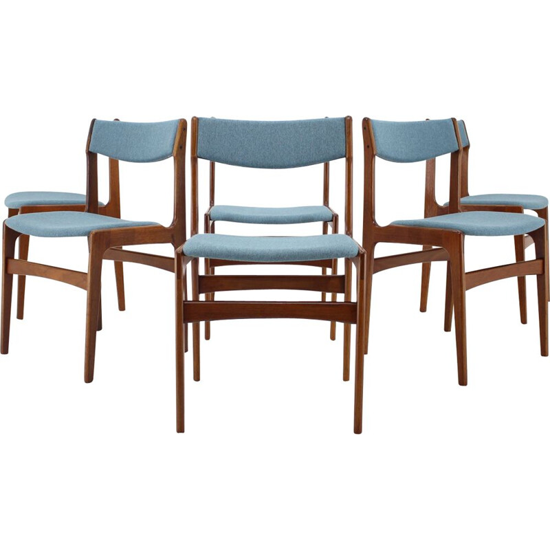 Set of 6 vintage Teak Dining Chairs, Danish 1960s