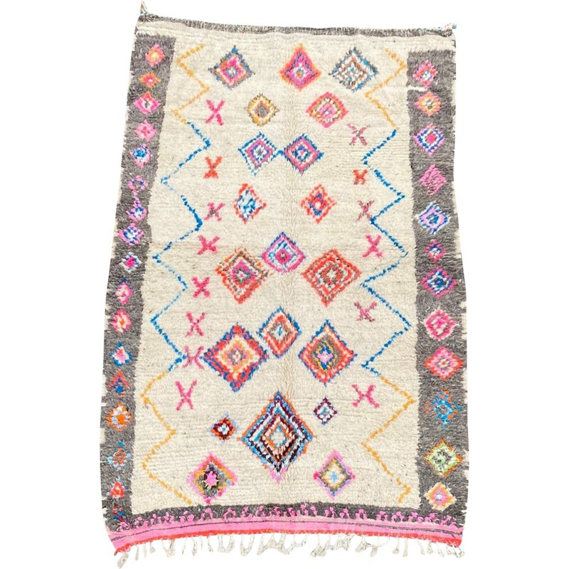 Vintage Berber tapijt azilal nieuw roze