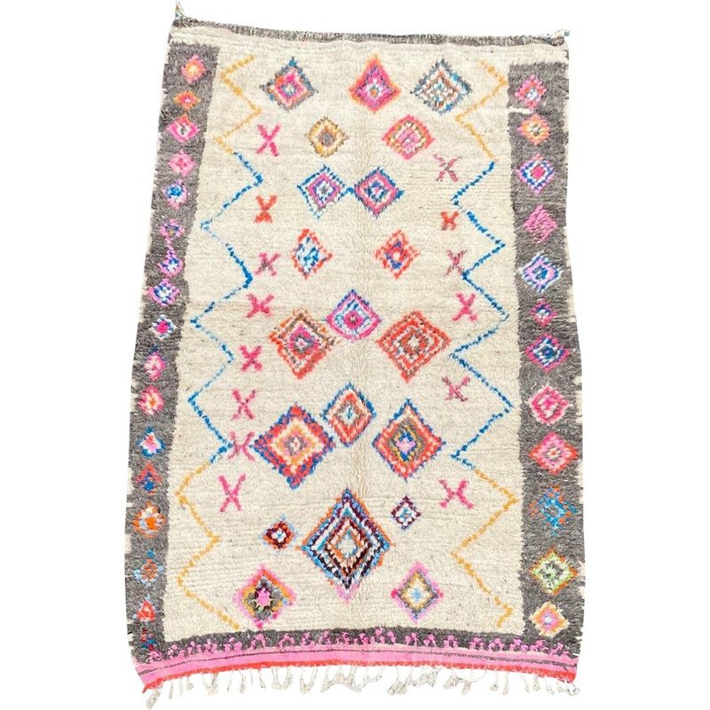 Vintage Berber carpet azilal new pink 