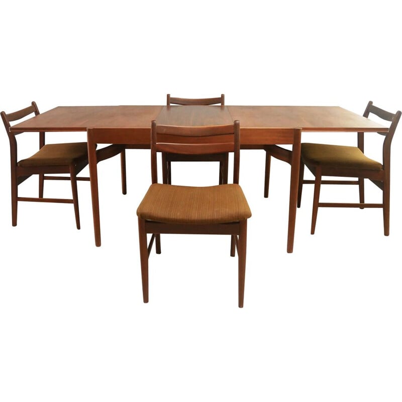 Mid century dining table and 6 chairs Danish 1960s