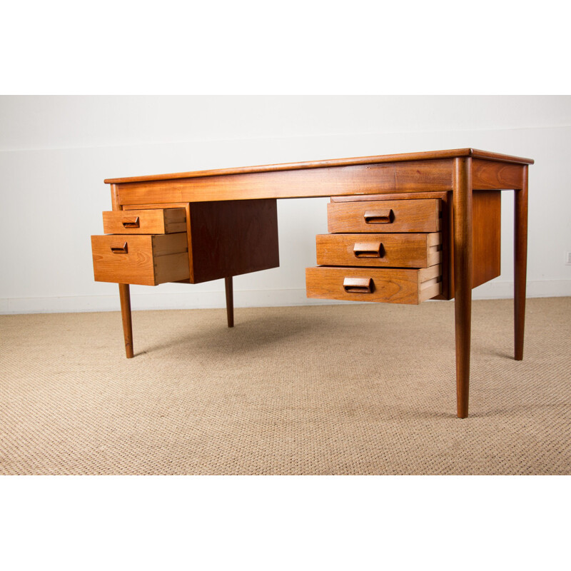 Vintage teak desk model 1301 by Borge Mogensen for Soborg Mobelfabrik Denmark 1960