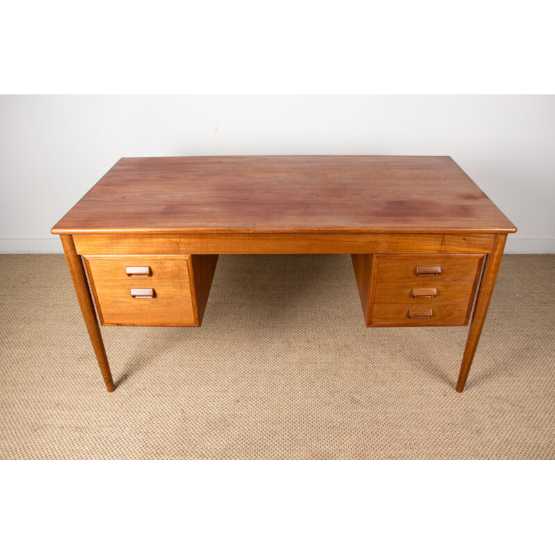 Vintage teak desk model 1301 by Borge Mogensen for Soborg Mobelfabrik Denmark 1960