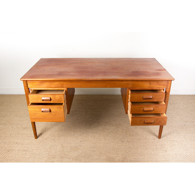 Vintage teak desk model 1301 by Borge Mogensen for Soborg Mobelfabrik Denmark 1960