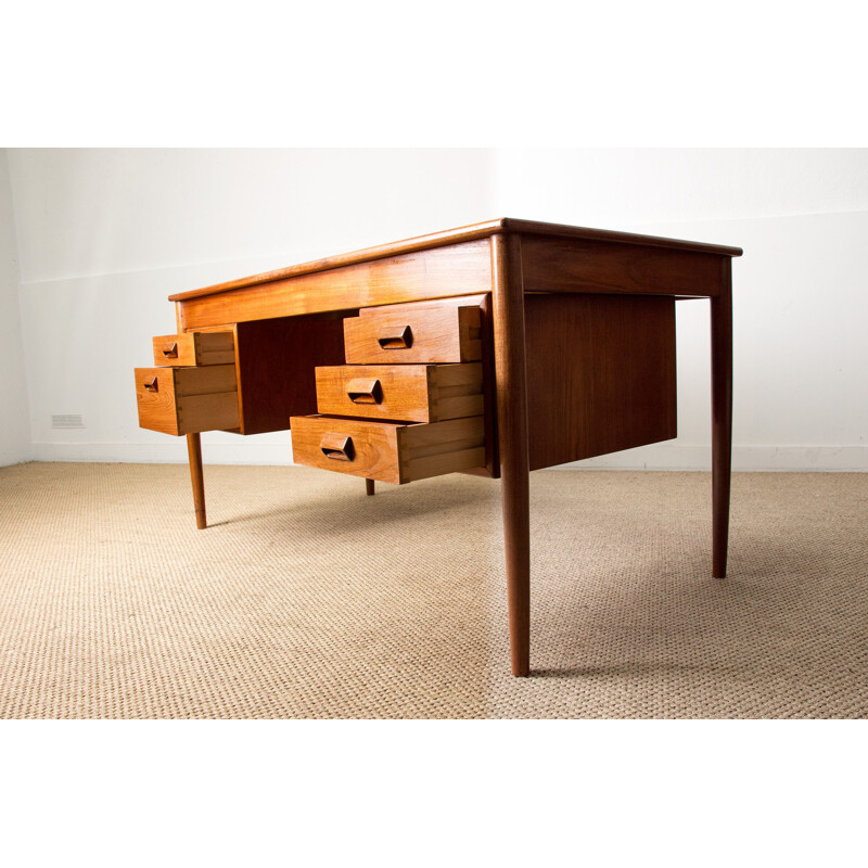 Vintage teak desk model 1301 by Borge Mogensen for Soborg Mobelfabrik Denmark 1960