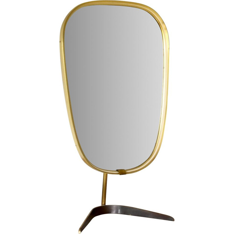 Vintage Table Mirror Vereinigte Werkstätten München Germany  1950s