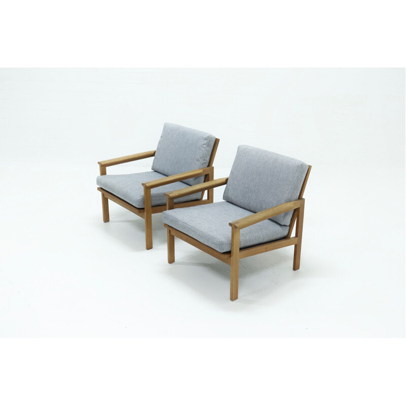 Pair of vintage capella chairs by Illum Wikkelso for Niels Erik Eilersen, 1960