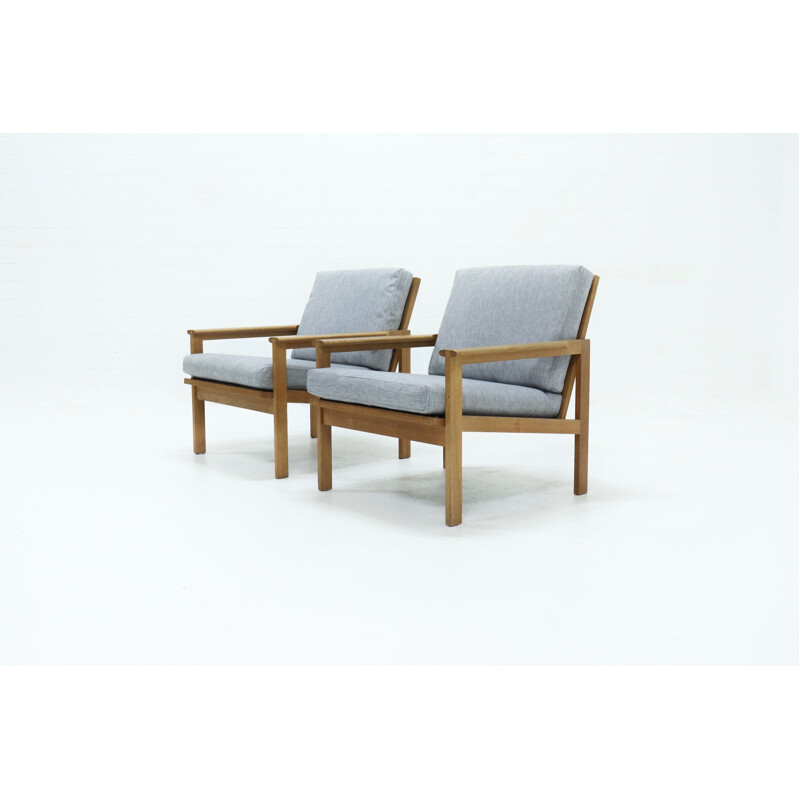Paar vintage capella stoelen van Illum Wikkelso voor Niels Erik Eilersen, 1960
