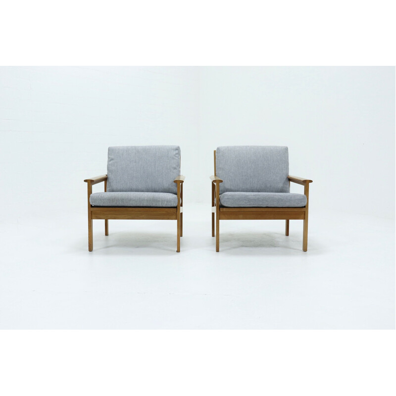 Pair of vintage capella chairs by Illum Wikkelso for Niels Erik Eilersen, 1960