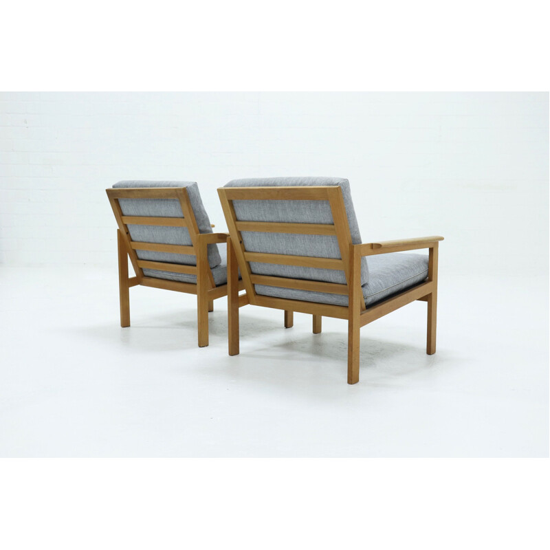 Paar vintage capella stoelen van Illum Wikkelso voor Niels Erik Eilersen, 1960