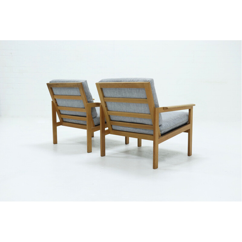 Paire de chaises capella vintage par Illum Wikkelso pour Niels Erik Eilersen, 1960