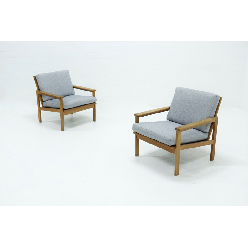 Par de cadeiras capella vintage de Illum Wikkelso para Niels Erik Eilersen, 1960
