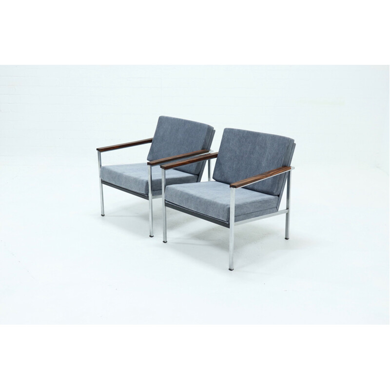 Paar vintage Gispen 1453 fauteuils van Coen de Vries 1960