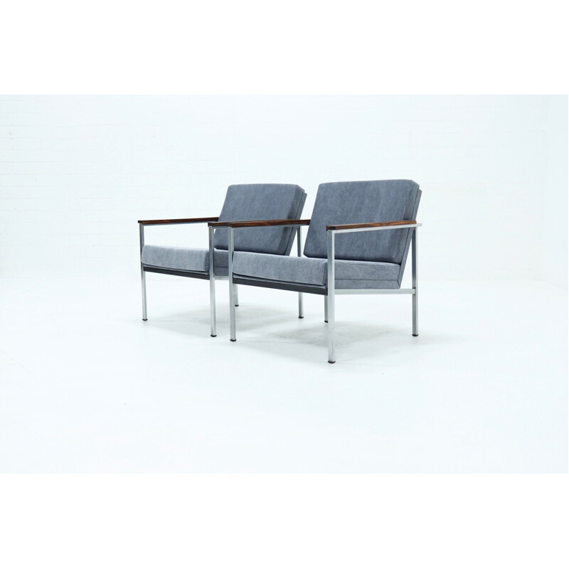 Pareja de sillones vintage Gispen 1453 de Coen de Vries 1960