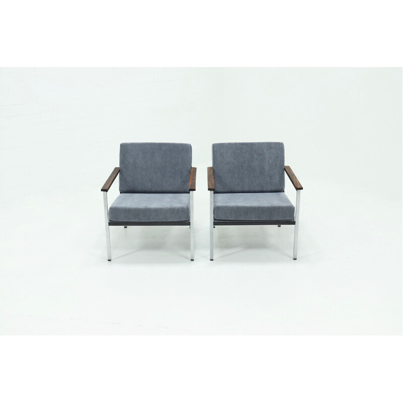 Paar vintage Gispen 1453 fauteuils van Coen de Vries 1960