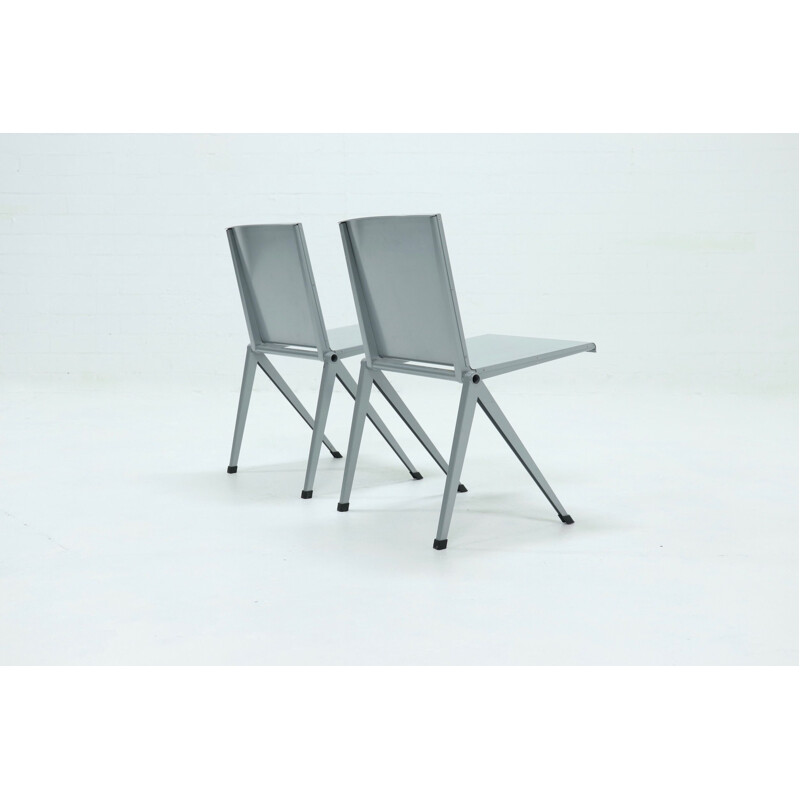 Pair of vintage Dining Chairs by Gerrit Rietveld Gispen Mondial 1958