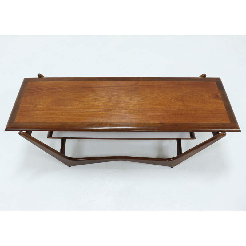 Vintage Sculptural Teak Coffee Table 1960