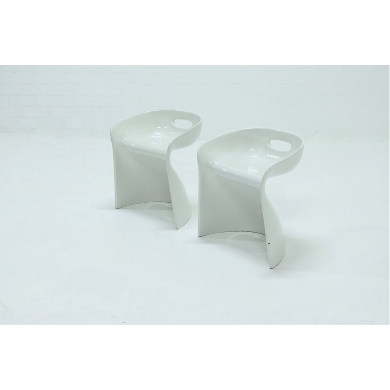 Pair of vintage Stools by Winfried Staeb for Reuter 1970s