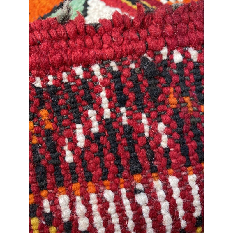 Vintage Berber boujaad handgeweven wollen tapijt