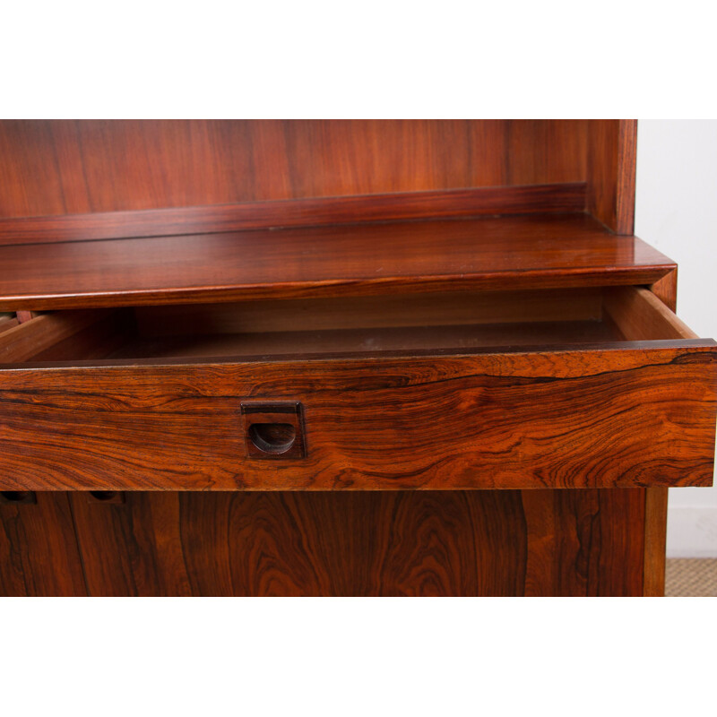 Vintage buffet-library showcase in Rio Rosewood by Erik Brouer from Denmark 