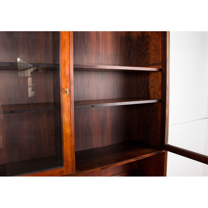 Vintage buffet-library showcase in Rio Rosewood by Erik Brouer from Denmark 