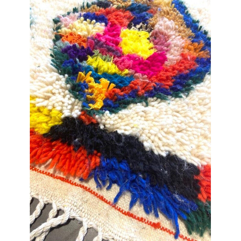 Vintage Berber beni m'guild carpet