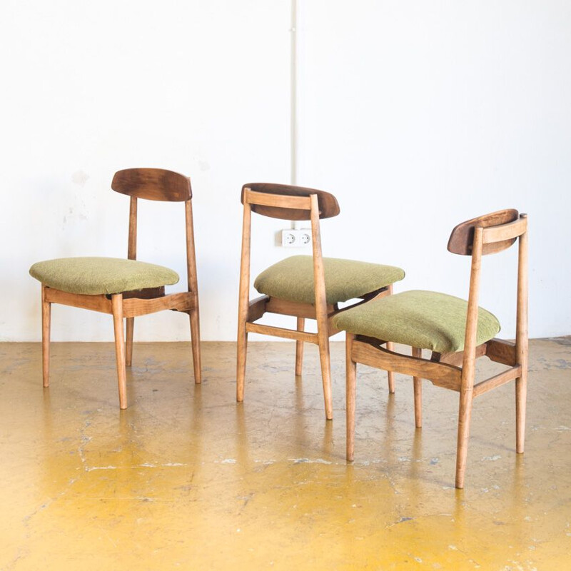 Set de 3 chaises vintage scandinave Espagne, 1960