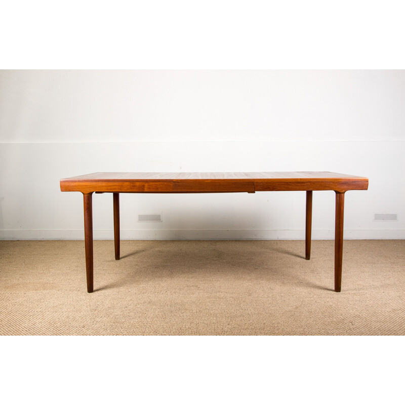 Grande table à repas vintage en Teck par Harry Ostergaard pour Randers Mobelfabrik Danoise 