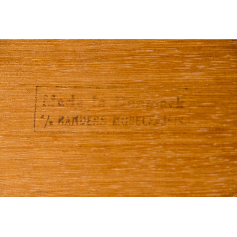 Grande table à repas vintage en Teck par Harry Ostergaard pour Randers Mobelfabrik Danoise 