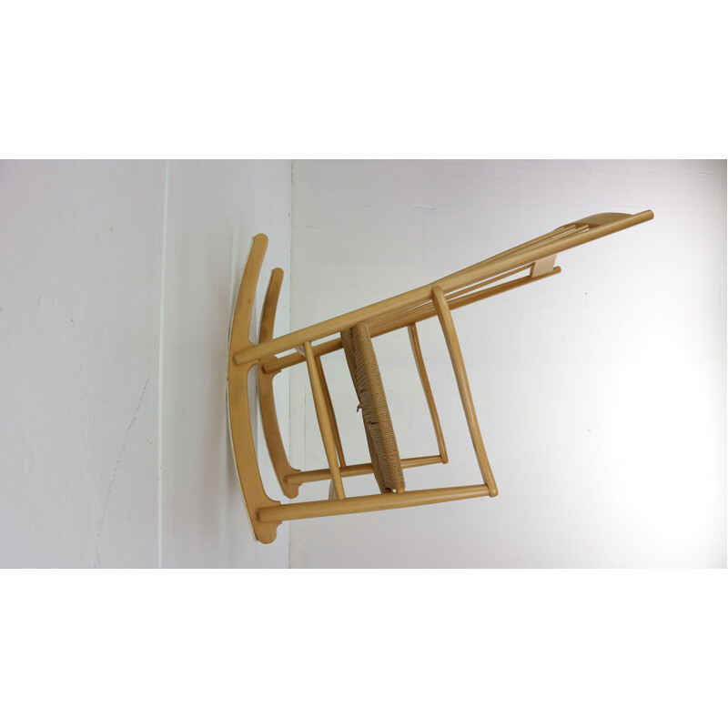 Vintage Rocking Chair Hans Wegner Beechwood J16, Denmark 1960s