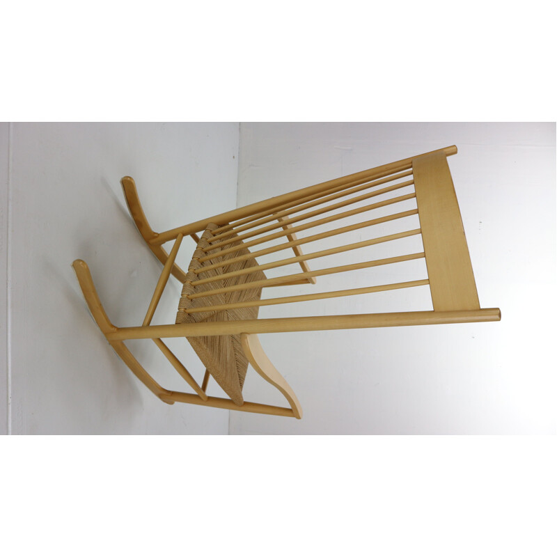 Vintage Rocking Chair Hans Wegner Beechwood J16, Denmark 1960s