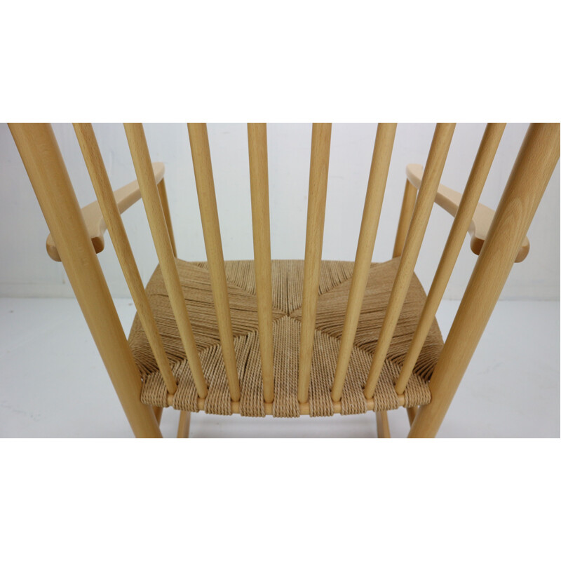 Vintage Rocking Chair Hans Wegner Beechwood J16, Denmark 1960s