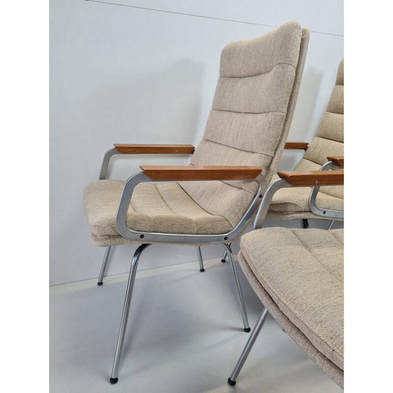 Set of 6 Vintage Armchairs with high backrests by Geoffrey Harcourt for Artifort, 1960s